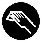 Eaton Industries France SAS - Étiquette, bouton ' coup de poing ' noir, symbol manuel