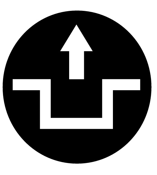 Eaton Industries France SAS - Étiquette, plate noire, déverrouiller le symbole