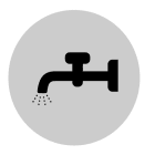 Eaton Industries France SAS - Verrine pour boutons-poussoirs, plate blanche, symbole d'ecoulement liquide