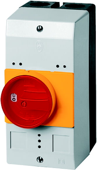 Eaton Industries France SAS - Coffret isolant, IP55, poignée rotative rouge jaune, pour PKZ0
