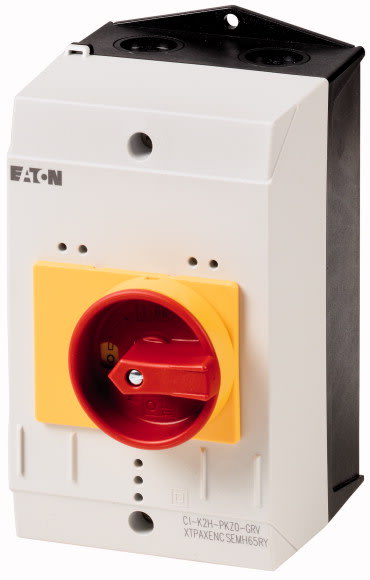 Eaton Industries France SAS - Coffret isolant, HxLxP=181x100x100mm, pour PKZ0, +poignée rotative, rouge/jaune