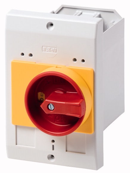 Eaton Industries France SAS - Coffret isolant, montage encastré, poignée rotative rouge jaune, IP55