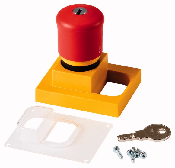 Eaton Industries France SAS - Bouton d'arrêt d'urgence, déverrouillé par clé, pour boîtier