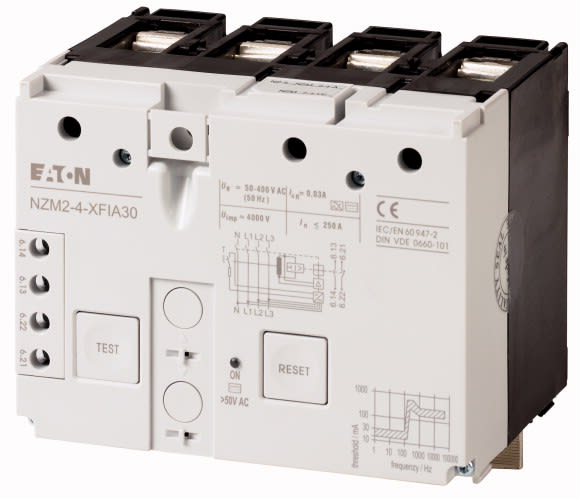 Eaton Industries France SAS - Déclencheur différentiel 30mA, sensible à tous les courants, 4p