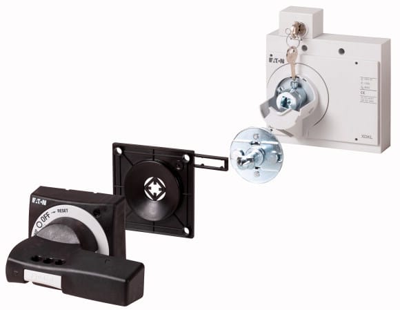 Eaton Industries France SAS - Poignée rotative à commande rompue, noire, +verrouillage par clé, taille 3