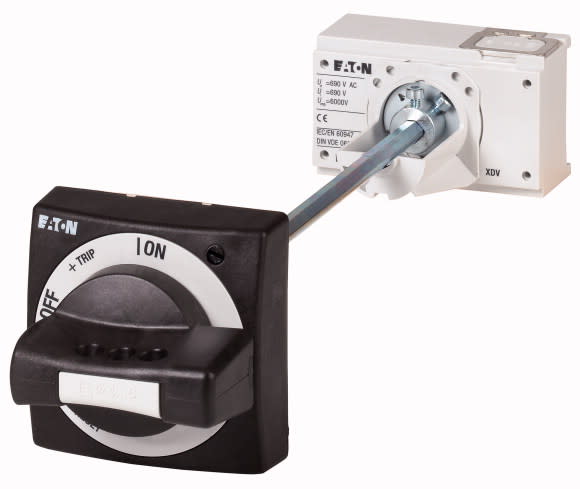 Eaton Industries France SAS - Poignée rotative à commande rompue sur porte, noire, max 60mm axe, taille 2