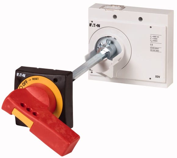 Eaton Industries France SAS - Poignée rotative à commande rompue sur porte rouge-jaune, taille 3, version NA