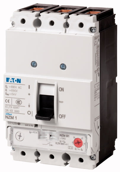 Eaton Industries France SAS - Disjoncteur de puissance NZM1, 50kA, 3P, 40A, IEC
