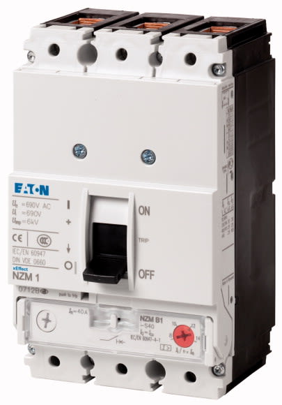 Eaton Industries France SAS - Disjoncteur de puissance NZM1, 50kA, 3P, 80A, IEC