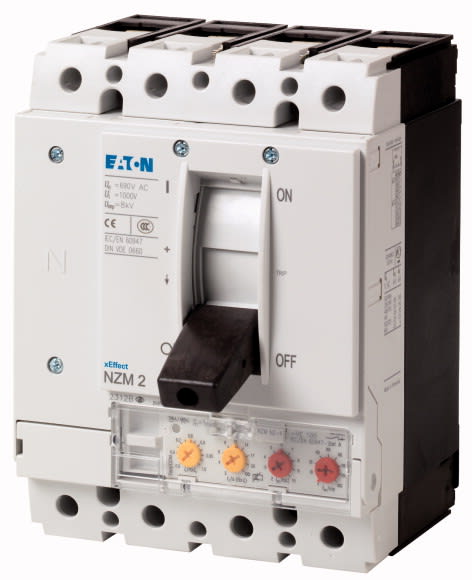 Eaton Industries France SAS - Disjoncteur NZM2, 4P, 250 A, 50 kA, IEC, borne à boulon, électronique sélectif