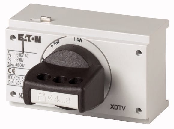 Eaton Industries France SAS - Poignée rotative pour mécanisme inverseur, noire, verrouillable, version NA