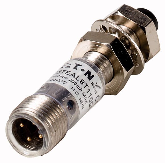 Eaton Industries France SAS - Détecteur de proximité, inductif, 1 s, Sn=2mm, 3L, 10-30VDC, NPN, M8mm, M12