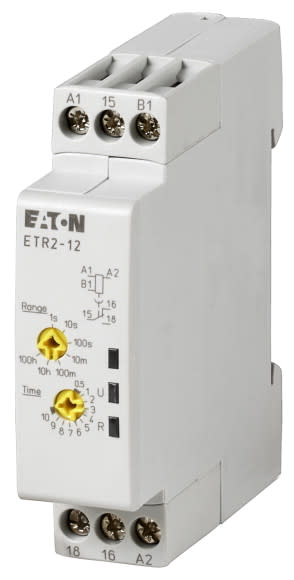 Eaton Industries France SAS - Relais temporisé, 0,05s-100h, 24-240V50/60Hz, 24-48VDC, 1W, retardé à la chute