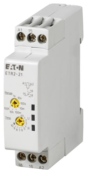 Eaton Industries France SAS - Relais temporisé, 0,05s-100h, 24-240V50/60Hz, 24-48VDC, 1W, impulsion à l'appel