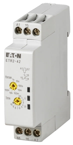 Eaton Industries France SAS - Relais temporisé, 0,05s-100h, 24-240V50/60Hz, 24-48VDC, 1W, clignoteur