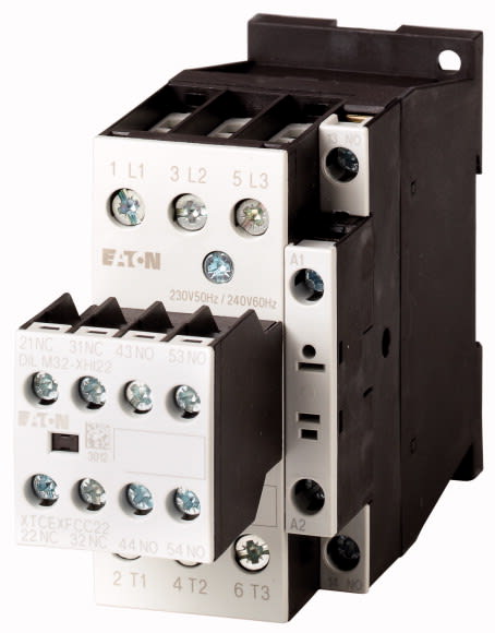 Eaton Industries France SAS - Contacteur de puissance, 3p+3F+2O, 7.5kW/400V/AC3