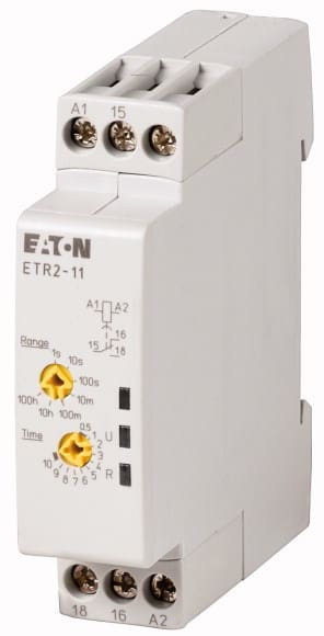 Eaton Industries France SAS - Relais temporisé, 1W, 0,05s-100h, 24-240V50/60Hz, 24-48VDC, retard à l'appel