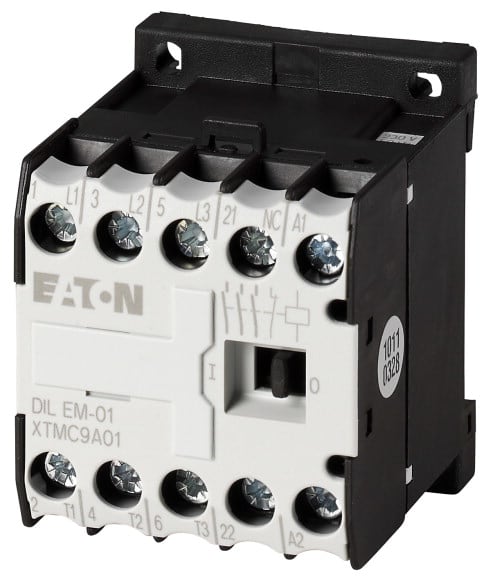 Eaton Industries France SAS - Contacteur de puissance, 3p+1O, 4kW/400V/AC3