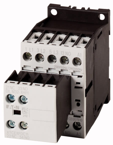 Eaton Industries France SAS - Contacteur de puissance, 3p+2F+1O, 4kW/400V/AC3