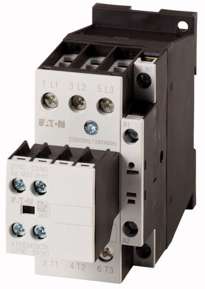 Eaton Industries France SAS - Contacteur de puissance, 3p+2F+1O, 7.5kW/400V/AC3