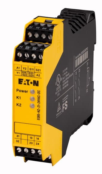 Eaton Industries France SAS - Relais pour commande bimanuelle, 24VDC/AC, 2 canals, 2 circuits de validation