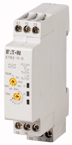 Eaton Industries France SAS - Relais temporisé, 2W, 0,05s-100h, retardé à la chute, 24-240VAC 24-48VDC