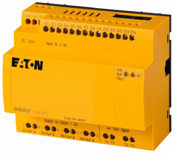 Eaton Industries France SAS - Modules logiques de sécurité, 24V DC, 14 entr. TOR, 4 sort.TOR à relais