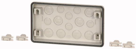 Eaton Industries France SAS - Flasque, entrée défonçable, 6x M20, 4x M25, 4x M25/16, HxLxP=116x250x23mm