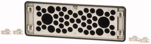 Eaton Industries France SAS - Flasque, caoutchouc cellulaire pour passage des câbles, IP54, HxLxP=116x329x23mm
