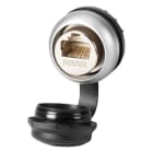 Eaton Industries France SAS - Prises à montage sur panneau, RJ45, prise à prise 1/1, CAT 6A, Collerette titane