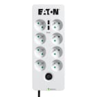 Eaton Industries France SAS - Multiprise parafoudre certifiée,10A, 8 prises FR, 2 prises chargeur USB + R11