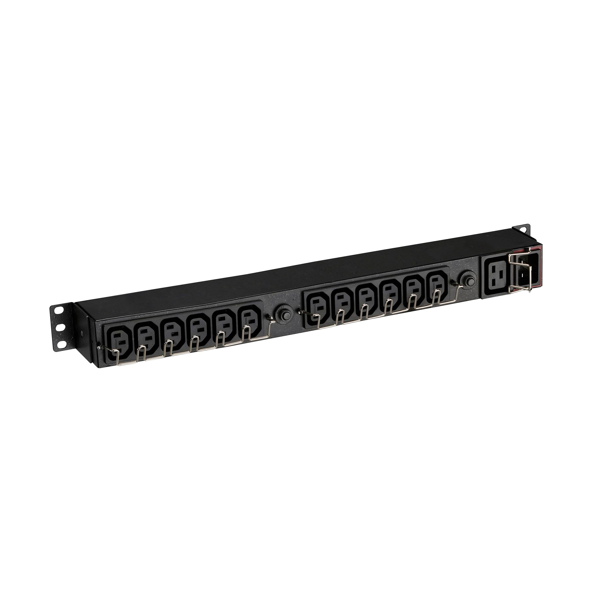 Eaton Industries France SAS - PDU Basique 1U pour onduleur, rackable, 16A, 12x C13 et 1xC19