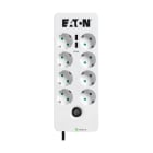 Eaton Industries France SAS - Multiprise parafoudre certifiée,10A, 8 prises DIN, 2 prises chargeur USB + RJ11