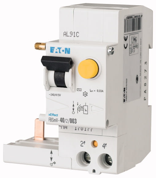 Eaton Industries France SAS - Bloc différentiel FBSMV pour FAZ, 2P, 40A, type A, 500mA