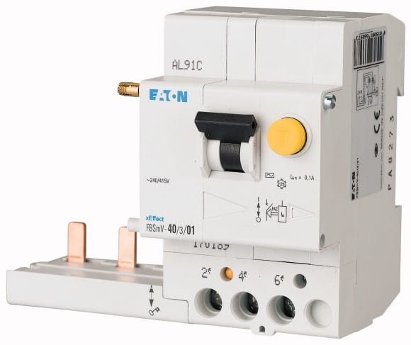 Eaton Industries France SAS - Bloc différentiel FBSMV pour FAZ, 3P, 63A, type S/A, 300mA