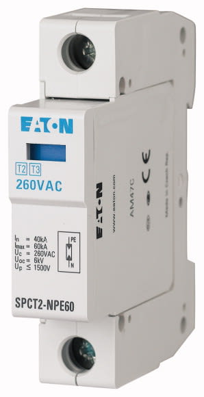 Eaton Industries France SAS - Parafoudres débrochables, 1p+N, 260VAC, 30kA