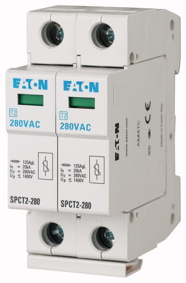 Eaton Industries France SAS - Parafoudres débrochables, 2p, 460VAC, 2x20kA