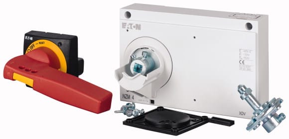 Eaton Industries France SAS - Poignée rotative à commande rompue,rouge-jaune, verrouillable,pour coupure d'urg