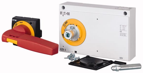 Eaton Industries France SAS - Poignée rotative à commande rompue, rouge-jaune, verrouillable, taille 4