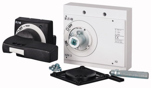 Eaton Industries France SAS - Poignée rotative à commande rompue sur porte, noire, taille 3