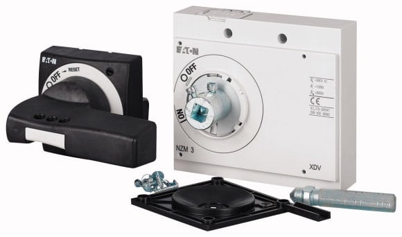 Eaton Industries France SAS - Poignée rotative à commande rompue sur porte, rouge-jaune, taille 2