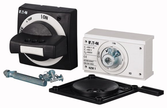 Eaton Industries France SAS - Poignée rotative à commande rompue sur porte, noire, taille 1