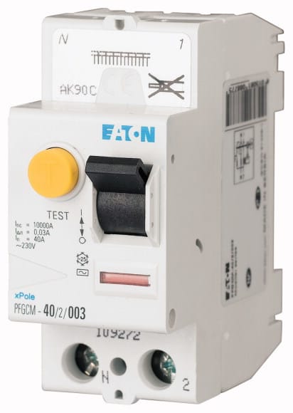 Eaton Industries France SAS - Interrupteur différentiel PFGM, borne à ressort, 2P, 25A 30mA type AC