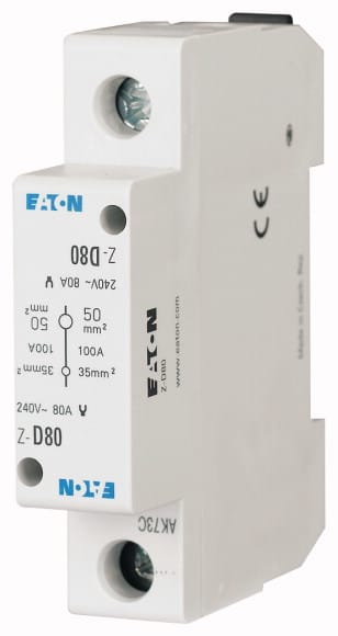 Eaton Industries France SAS - Borne d'alimentation, 100A, 50/60Hz, 1PE