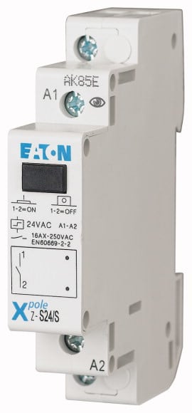 Eaton Industries France SAS - Télérupteur, 24AC/12DC, 1 F, 16A, 50Hz, 1PE