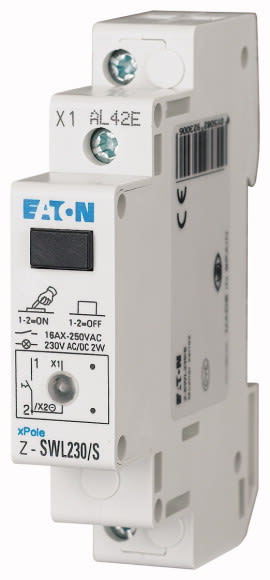 Eaton Industries France SAS - Commutateur avec LED, 230AC/DC, 1 s, 16A, orange, 1PE
