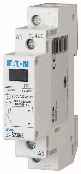 Eaton Industries France SAS - Télérupteur, 230AC, 1 F, 16A, 50Hz, 1 module