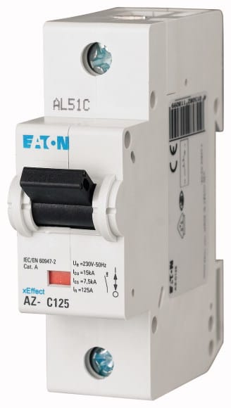 Eaton Industries France SAS - Disjoncteur modulaire AZ haut pdc , 20A, 1P, 25kA (IEC/EN 60947-2), courbe D