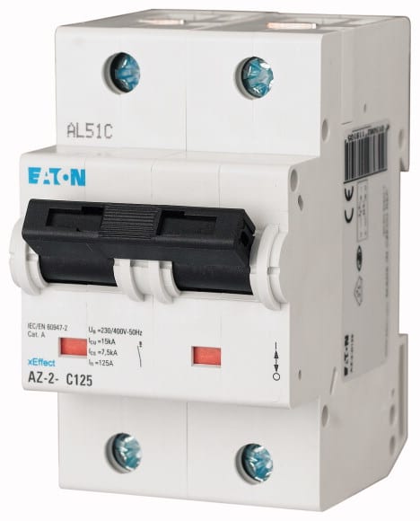 Eaton Industries France SAS - Disjoncteur modulaire AZ haut pdc , 50A, 2P, 25kA (IEC/EN 60947-2), courbe B