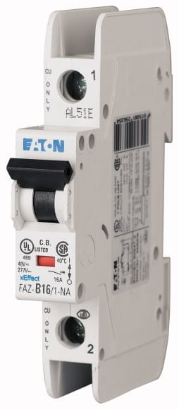 Eaton Industries France SAS - Disjoncteur FAZ, 1A, 1P, 15kA (IEC/EN 60947-2), 10 (UL489) kA, UL, courbe C